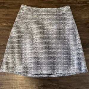 Great Cond - Express Black & White Tweed Fit and Flare Skirt - Size 4